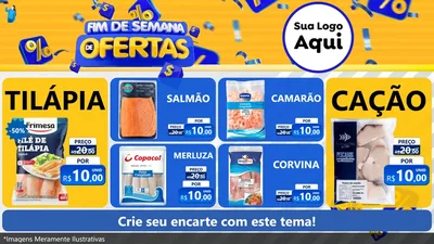 Modelo de TV para TV Horizontal com o tema Fim de Semana de Ofertas para Peixaria