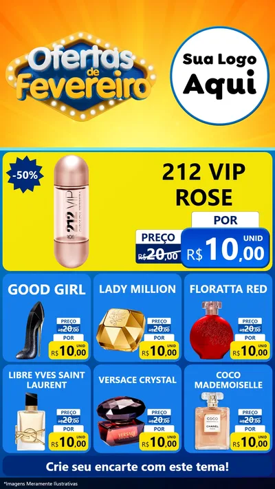 Modelo de Rede Social para Stories com o tema Ofertas de Fevereiro para Perfumes