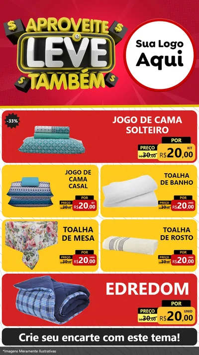 Modelo de TV para TV Vertical com o tema Aproveite e Leve Também para Cama, Mesa e Banho
