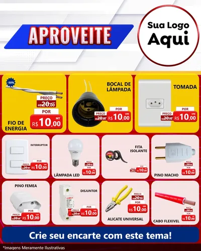 Modelo de Rede Social para Feed Instagram com o tema Aproveite para Materiais Elétricos