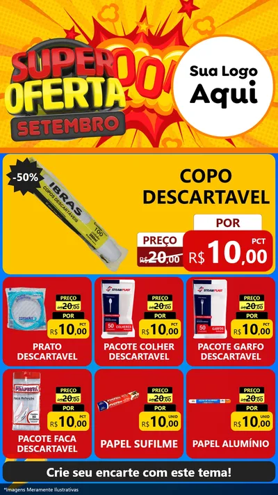 Modelo de Rede Social para Stories com o tema Super Oferta Setembro para Embalagens
