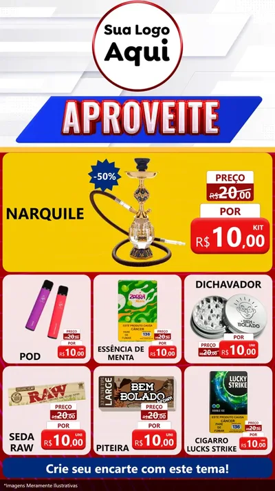 Modelo de Rede Social para Stories com o tema Aproveite para Tabacaria