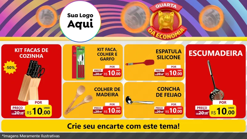 Modelo de TV para TV Horizontal com o tema Quarta da Economia para Utilidades Domésticas
