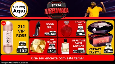 Modelo de TV para TV Horizontal com o tema Sexta Turbinada para Perfumes