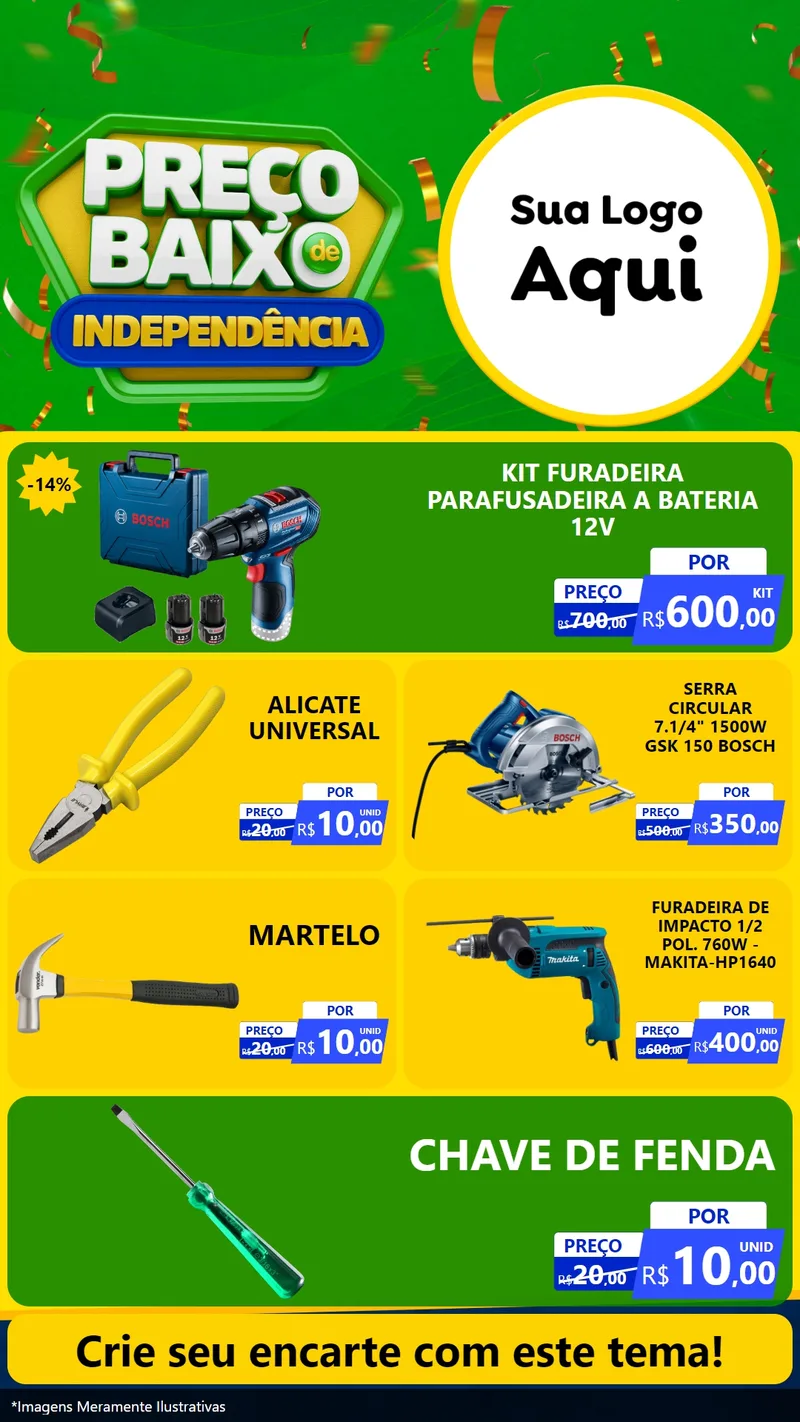 Modelo de TV para TV Vertical com o tema Preço Baixo de Independência para Maquinas e Ferramentas