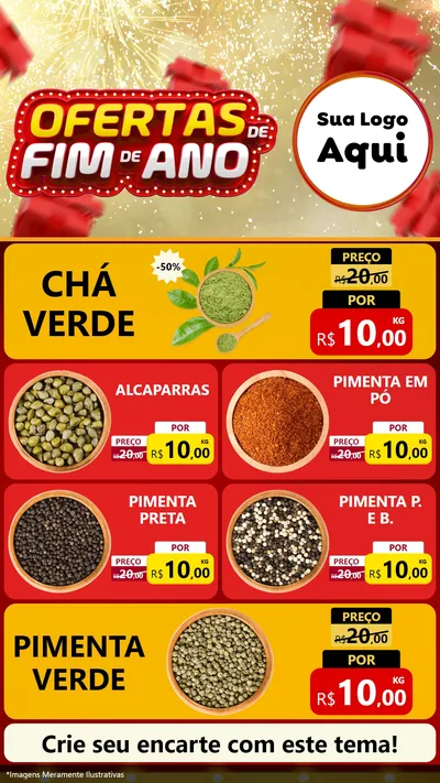 Modelo de TV para TV Vertical com o tema Ofertas de Fim de Ano para Produtos Naturais