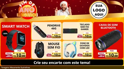 Modelo de TV para TV Horizontal com o tema Fim de Ano Premiado para Informática