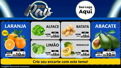Modelo de TV para TV Horizontal com o tema Sorteio Dia Dos Pais para Hortifrúti