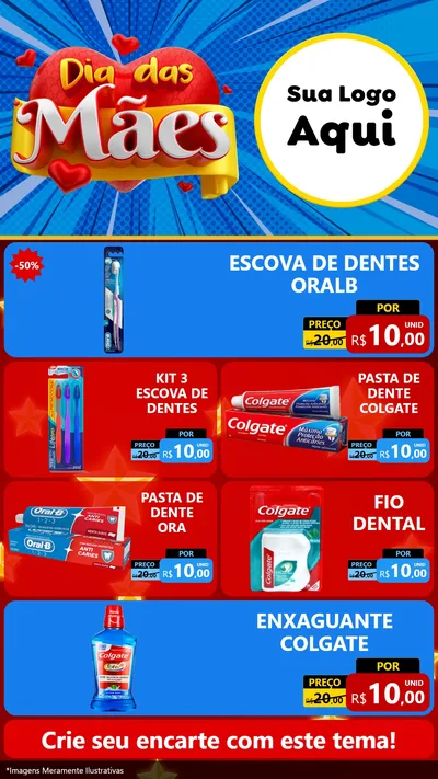 Modelo de TV para TV Vertical com o tema Dia das Mães para Higiene Pessoal