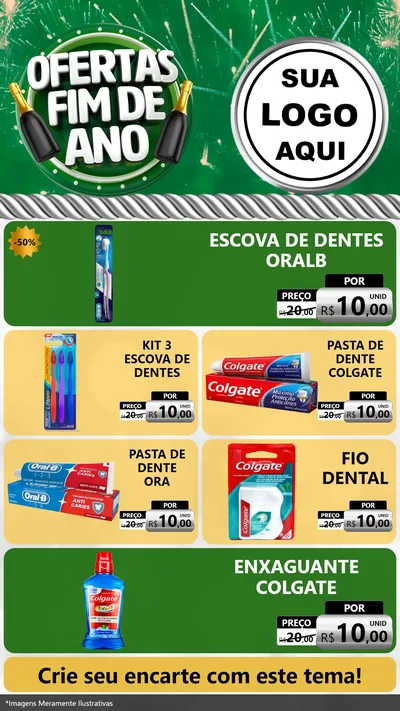 Modelo de TV para TV Vertical com o tema Ofertas Fim de Ano para Higiene Pessoal