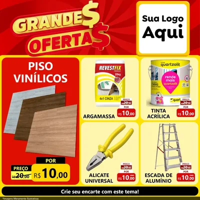 Modelo de Rede Social para Feed Facebook com o tema Grandes Ofertas para Material para Construção