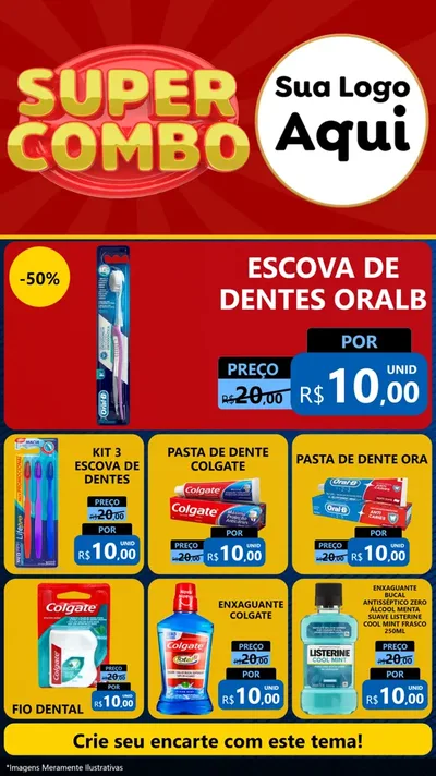 Modelo de Rede Social para Stories com o tema Super Combo para Higiene Pessoal
