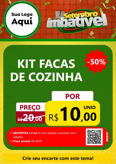 Modelo de Cartaz para Cartaz A4 Vertical com o tema Setembro Imbatível para Utilidades Domésticas