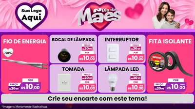 Modelo de TV para TV Horizontal com o tema Dia das Mães para Materiais Elétricos