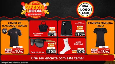 Modelo de TV para TV Horizontal com o tema Oferta do Dia - Só hoje, Aproveite! para Roupas e acessórios