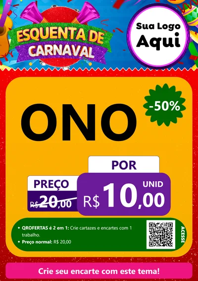 Modelo de Cartaz para Cartaz A4 Vertical com o tema Esquenta de Carnaval para Óticas