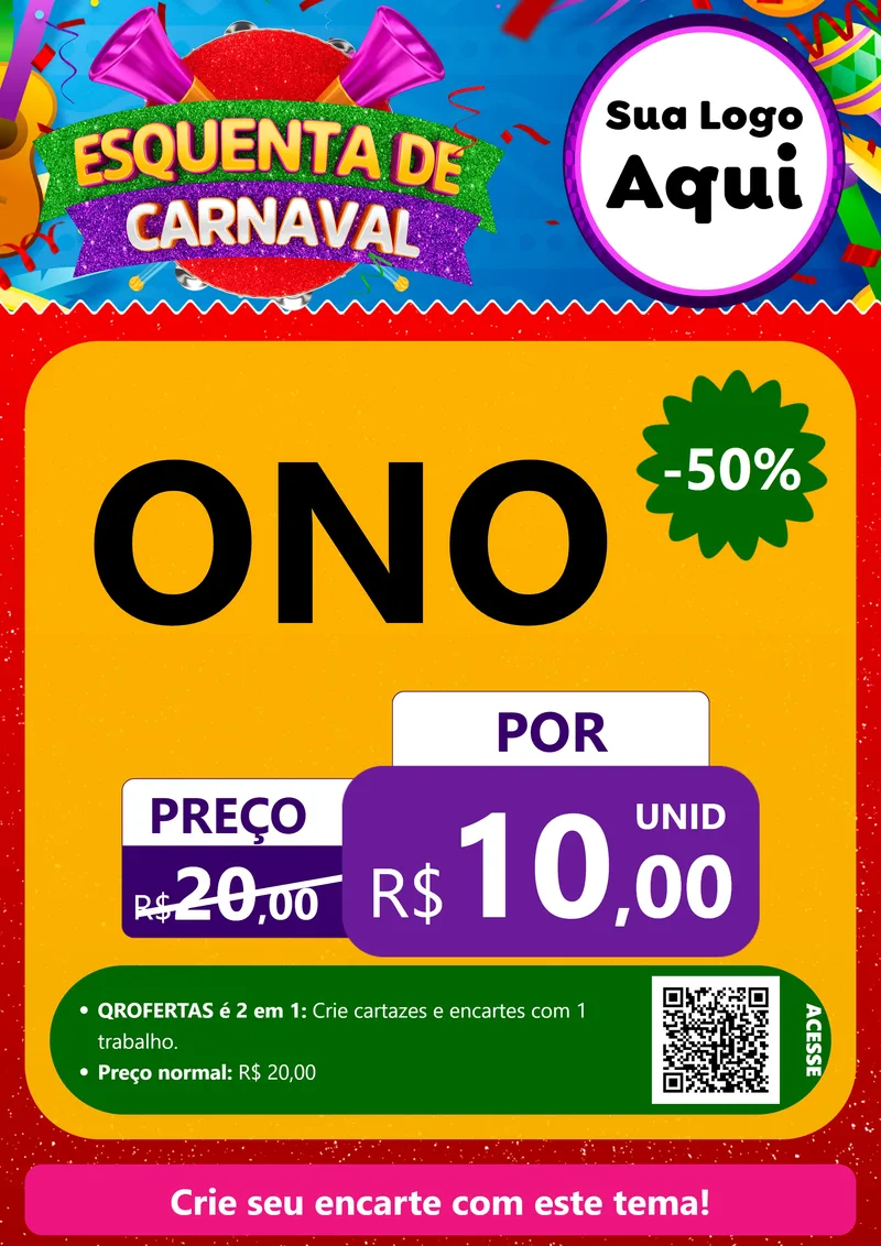 Modelo de Cartaz para Cartaz A4 Vertical com o tema Esquenta de Carnaval para Óticas