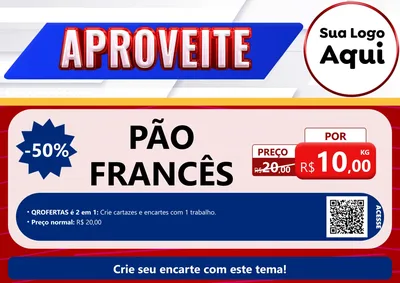 Modelo de Cartaz para Cartaz A4 Horizontal com o tema Aproveite para Padaria