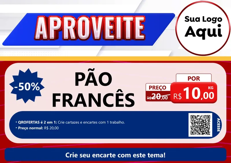 Modelo de Cartaz para Cartaz A4 Horizontal com o tema Aproveite para Padaria