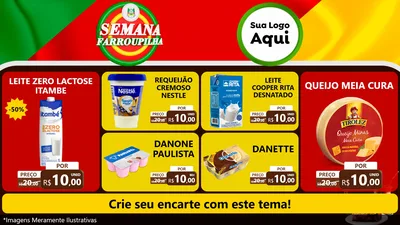Modelo de TV para TV Horizontal com o tema Semana Farroupilha para Frios e Laticínios