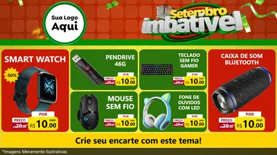 Modelo de TV para TV Horizontal com o tema Setembro Imbatível para Informática