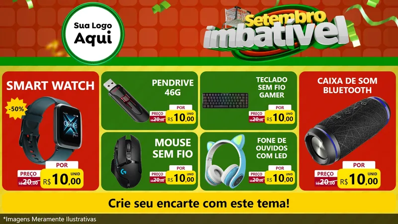 Modelo de TV para TV Horizontal com o tema Setembro Imbatível para Informática