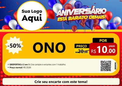 Modelo de Cartaz para Cartaz A4 Horizontal com o tema Aniversário para Óticas