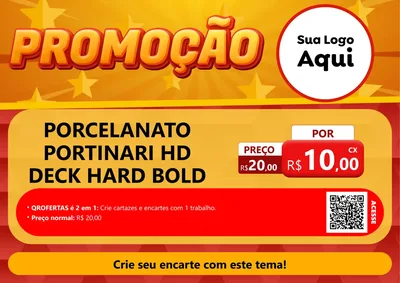 Modelo de Cartaz para Cartaz A4 Horizontal com o tema Promoção para Pisos e revestimentos