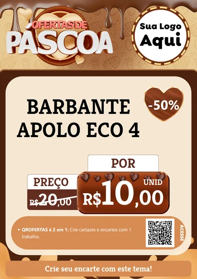 Modelo de Cartaz para Cartaz A4 Vertical com o tema Ofertas de Páscoa para Armarinho e Aviamentos
