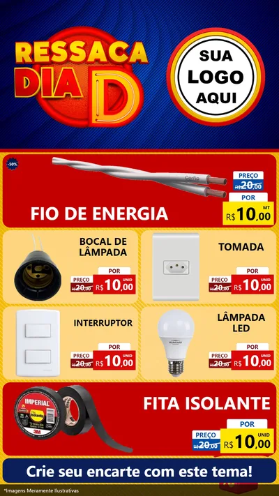 Modelo de TV para TV Vertical com o tema Ressaca Dia D para Materiais Elétricos