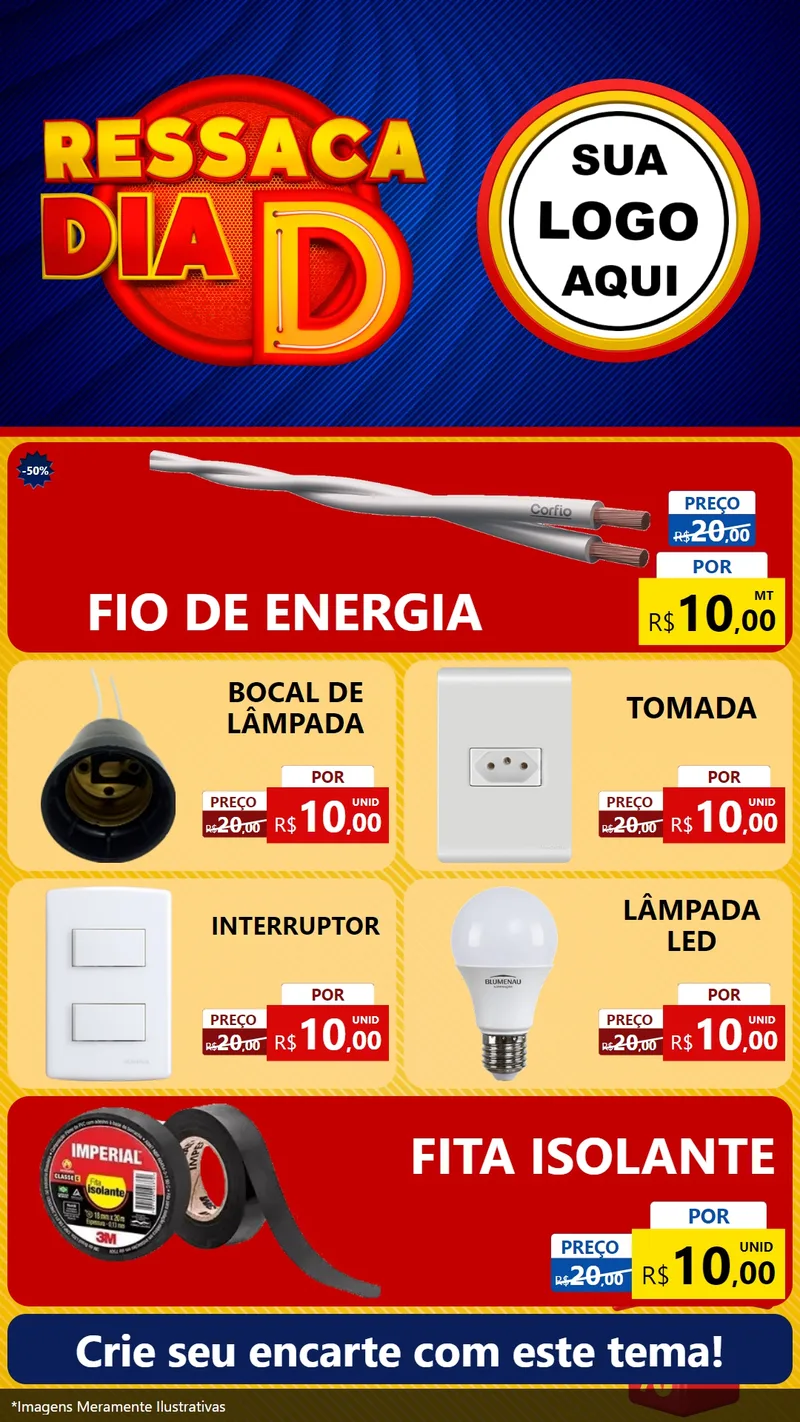 Modelo de TV para TV Vertical com o tema Ressaca Dia D para Materiais Elétricos
