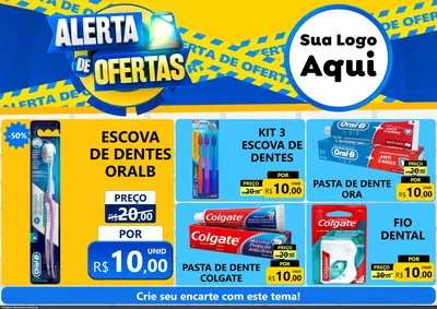 Modelo de Encarte para Encarte A4 Horizontal com o tema Alerta de Ofertas para Higiene Pessoal