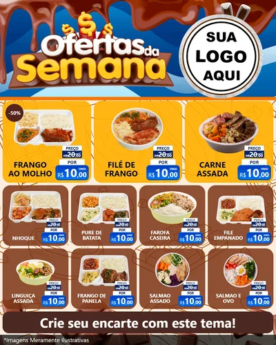 Modelo de Rede Social para Feed Instagram com o tema Ofertas da Semana - Páscoa para Restaurante