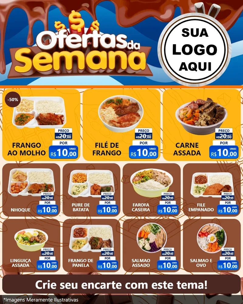Modelo de Rede Social para Feed Instagram com o tema Ofertas da Semana - Páscoa para Restaurante