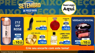 Modelo de TV para TV Horizontal com o tema Setembro De Preço Baixo para Perfumes