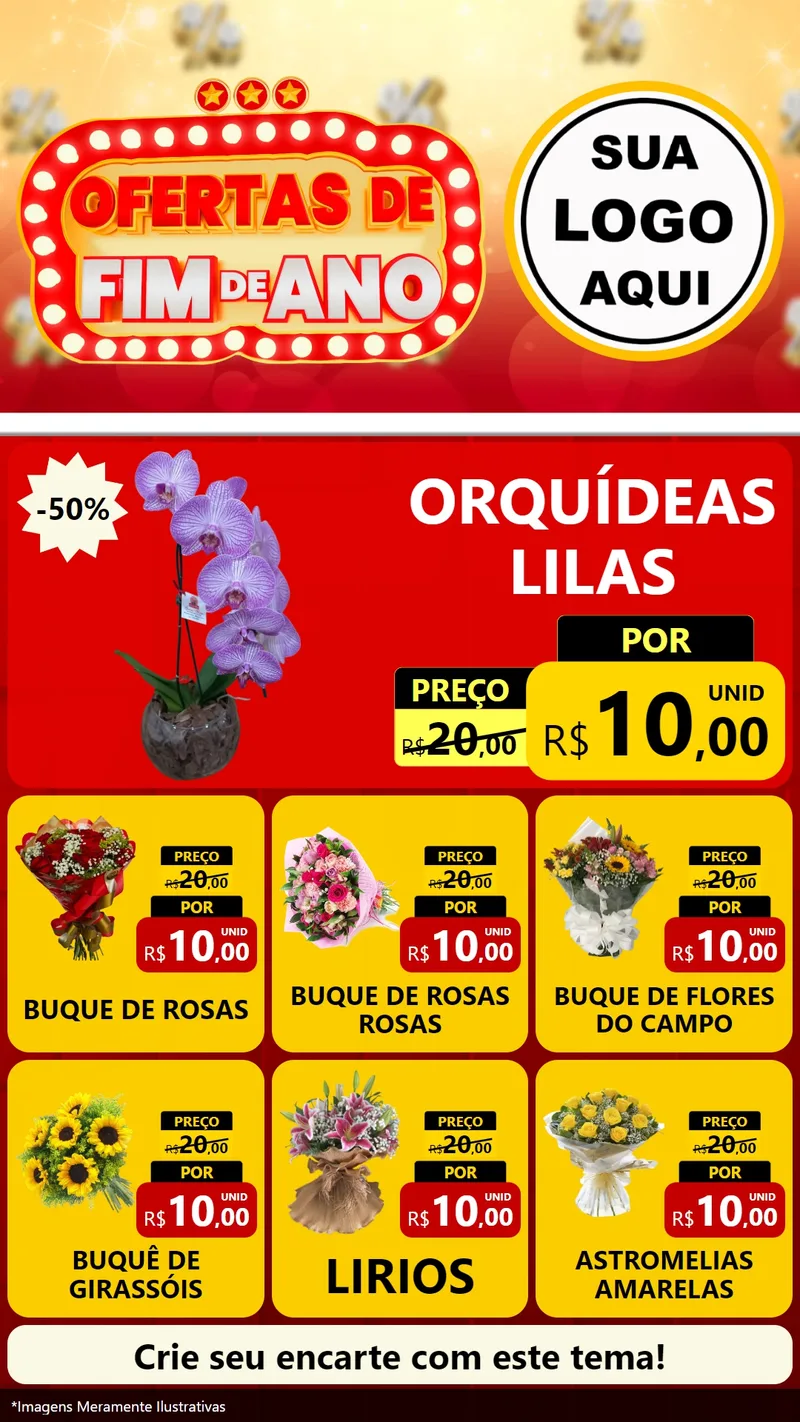 Modelo de Rede Social para Stories com o tema Ofertas de Fim de Ano para Floricultura e jardim