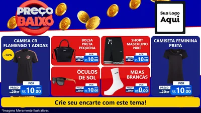 Modelo de TV para TV Horizontal com o tema Preço Baixo para Roupas e acessórios