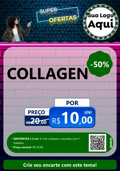 Modelo de Cartaz para Cartaz A4 Vertical com o tema Super Ofertas para Suplementos alimentares