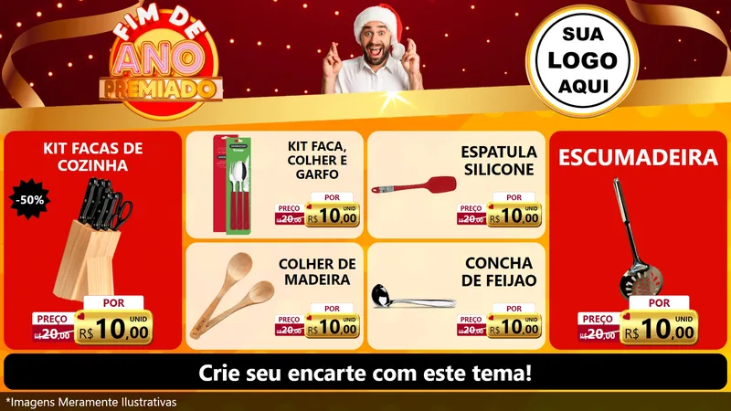Modelo de TV para TV Horizontal com o tema Fim de Ano Premiado para Utilidades Domésticas