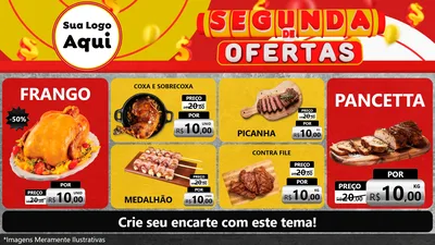 Modelo de TV para TV Horizontal com o tema Segunda de Ofertas para Assados