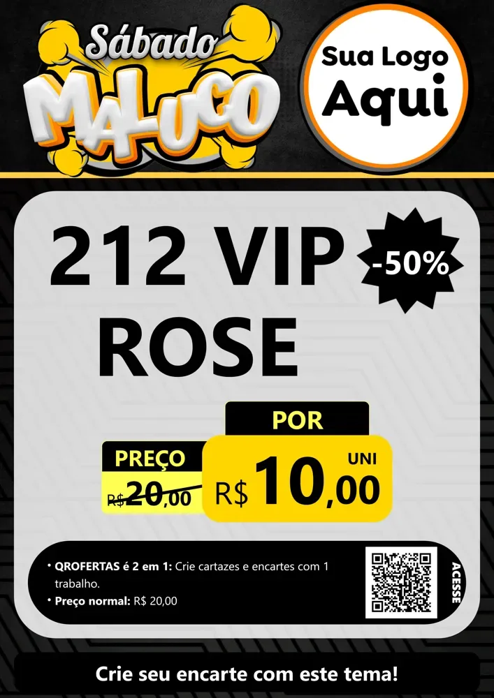 Modelo de Cartaz para Cartaz A4 Vertical com o tema Sábado Maluco para Perfumes