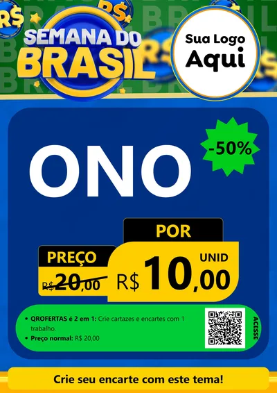 Modelo de Cartaz para Cartaz A4 Vertical com o tema Semana Do Brasil para Óticas