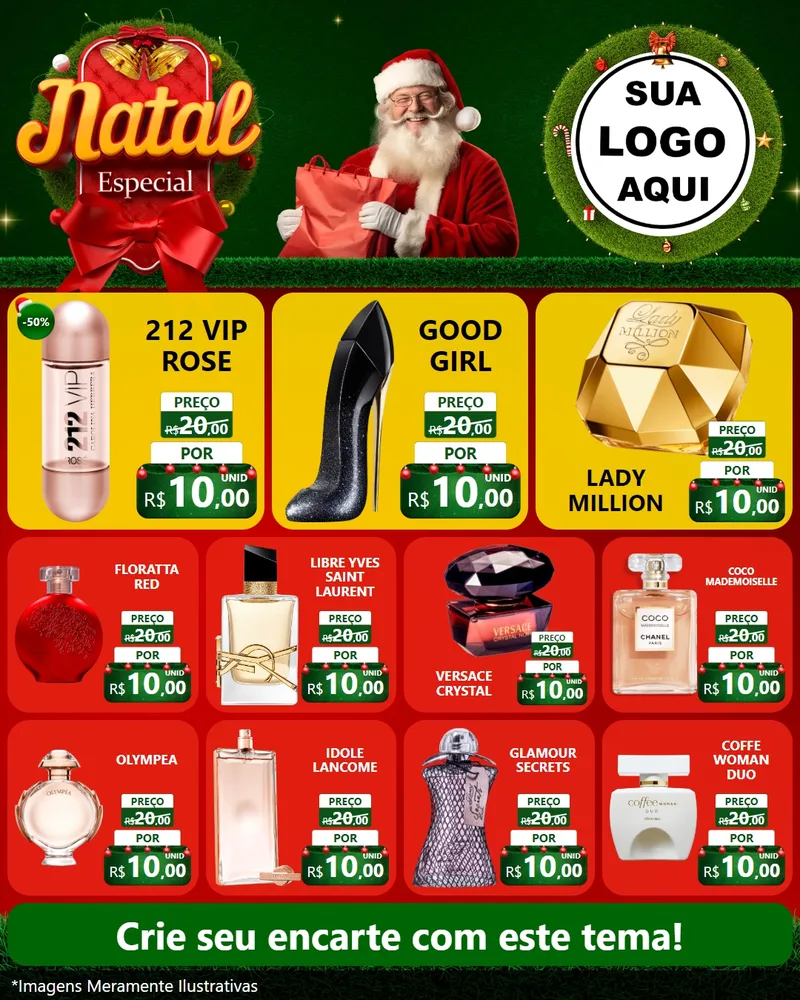 Modelo de Rede Social para Feed Instagram com o tema Natal Especial para Perfumes