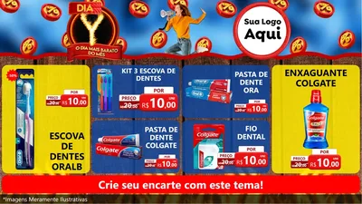 Modelo de TV para TV Horizontal com o tema Dia Y - O Dia Mais Barato Do Mês para Higiene Pessoal