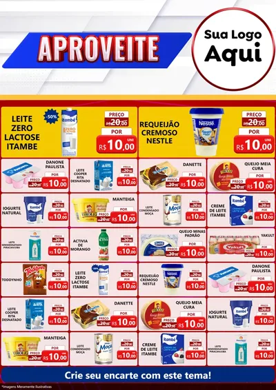 Modelo de Encarte para Encarte A4 Vertical com o tema Aproveite para Frios e Laticínios