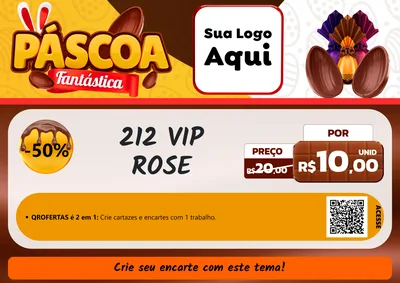 Modelo de Cartaz para Cartaz A4 Horizontal com o tema Páscoa Fantástica para Perfumes