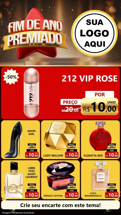Modelo de Rede Social para Stories com o tema Fim de Ano Premiado para Perfumes