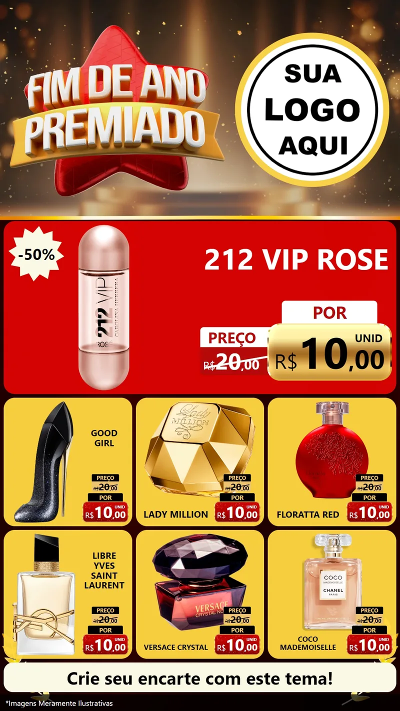 Modelo de Rede Social para Stories com o tema Fim de Ano Premiado para Perfumes