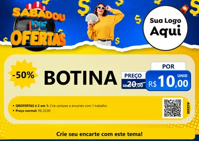 Modelo de Cartaz para Cartaz A4 Horizontal com o tema Sabadou de Ofertas para Agropecuária