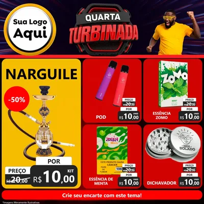 Modelo de Rede Social para Feed Facebook com o tema Quarta Turbinada para Tabacaria